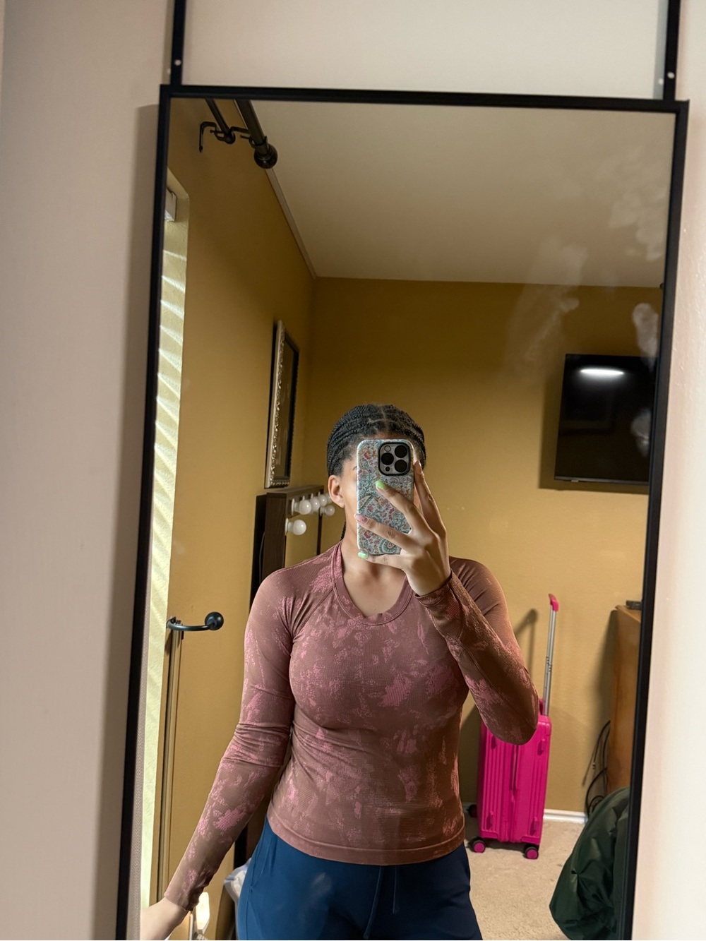 lululemon athletica Long-Sleeve Athletic Top in Dusty Rose